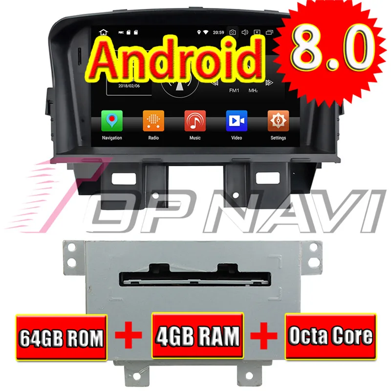 

Topnavi Android 8,0 автомобильный DVD-плеер Радио для Chevrolet Cruze 2008 2009 2010 2011 Стерео GPS Naviagtion Octa Core головное устройство видео