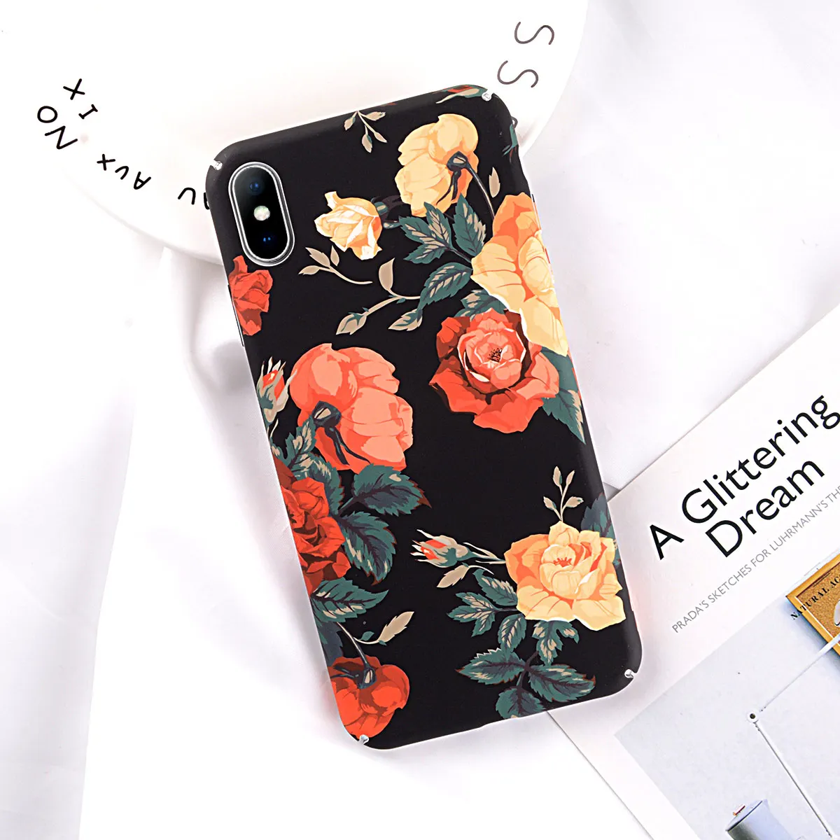 SJ4324 Moskado винтажный цветочный чехол для телефона для iphone 11 Pro Max X XS MAX XR 6 6s 7 8 Plus зеленые листья для iphone 7 жесткий пк полный чехол - Цвет: SJ4324