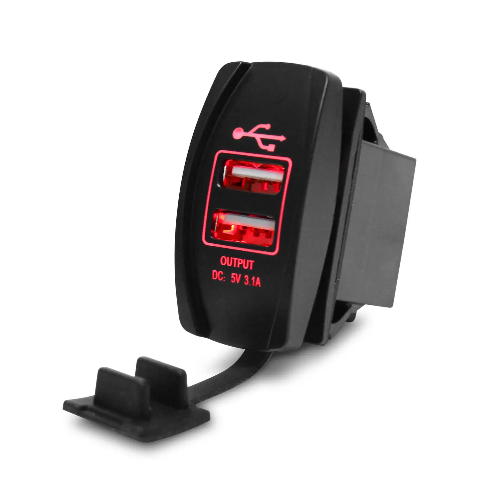 Мотоцикл usb зарядное устройство адаптер питания 12-24 В 3.1A двойной USB разъем зарядное устройство для автомобиля Мотоцикл Грузовик ATV универсальные аксессуары