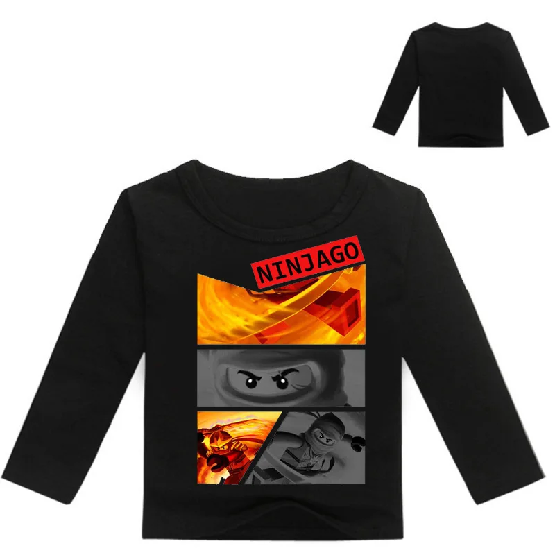 color at picture Boys Clothing Ninja Ninjago Cartoon Kids Long Sleeves T-shirt Movie Print T shirt Tees Boy Girls children Tops Kid Costume - Цвет: color at picture
