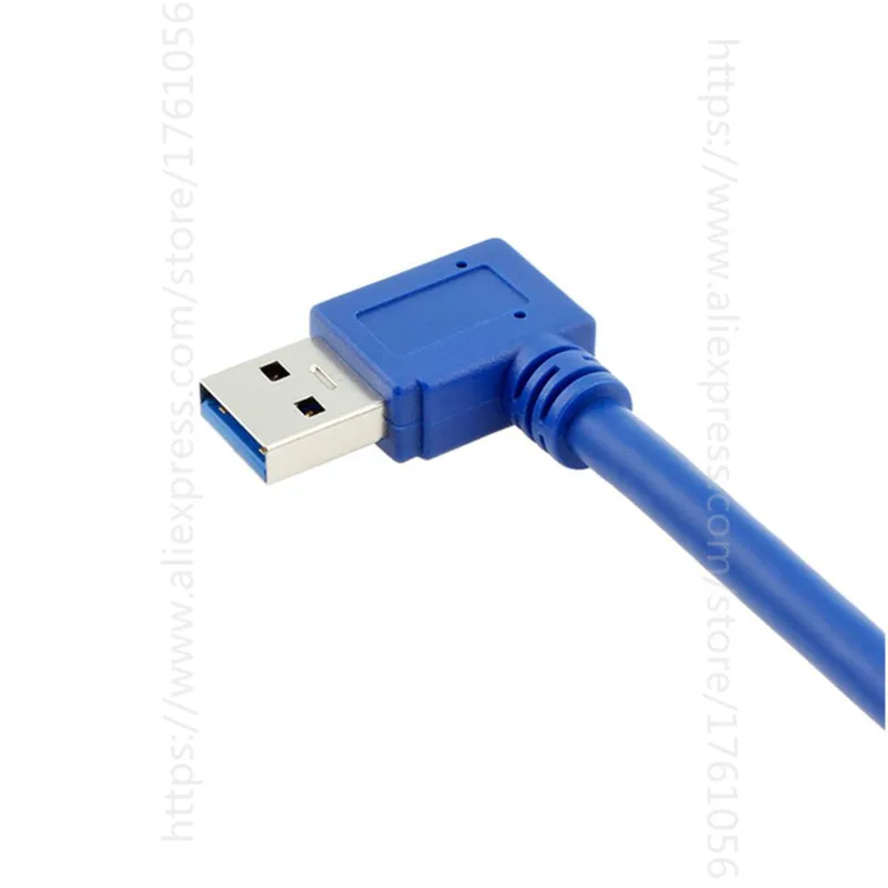 Удлинительный кабель 30 см USB 3 0 тип A штекер-штекер 90 градусов правый угол двойной