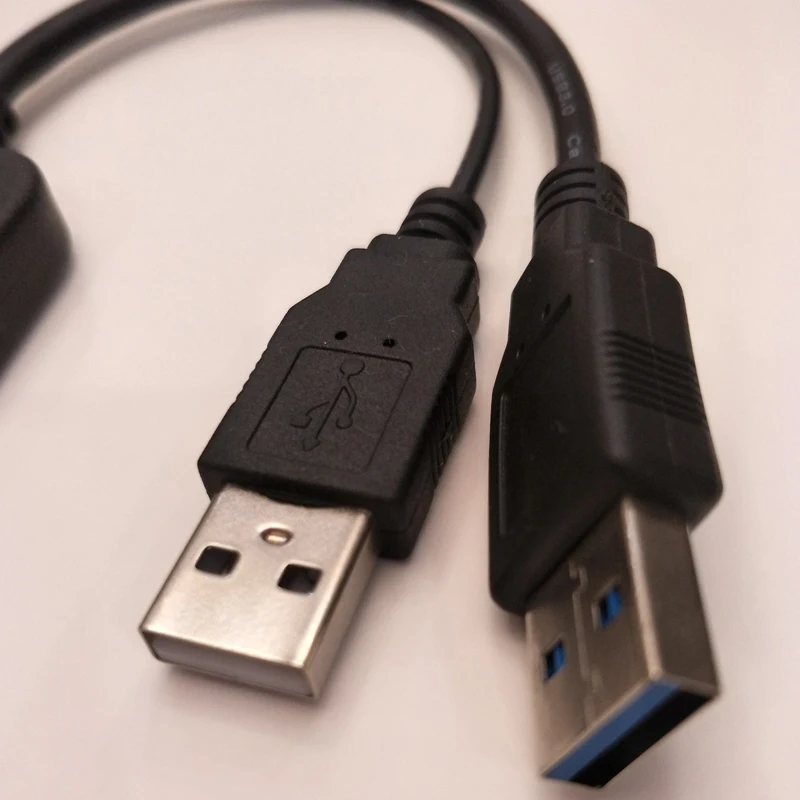 Двойной USB 3 0 для SATA 7 + 15 22Pin Кабель адаптер с поддержкой питания 2 5 дюймов внешний