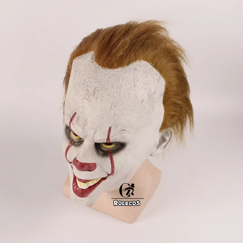 ROLECOS Stephen King's It маска Pennywise Косплей Маска латексная террор клоун страшные маски