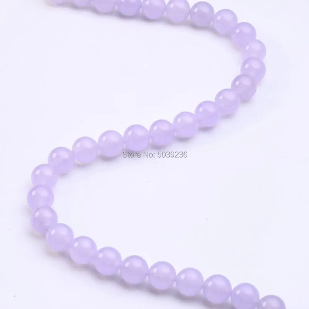 Оптовые Продажи Бусины из натурального камня светло фиолетовые нефритовые