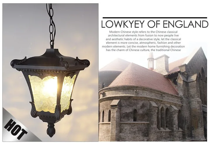 Водонепроницаемые лампы IP65 наружный подвесной светильник для крыльца