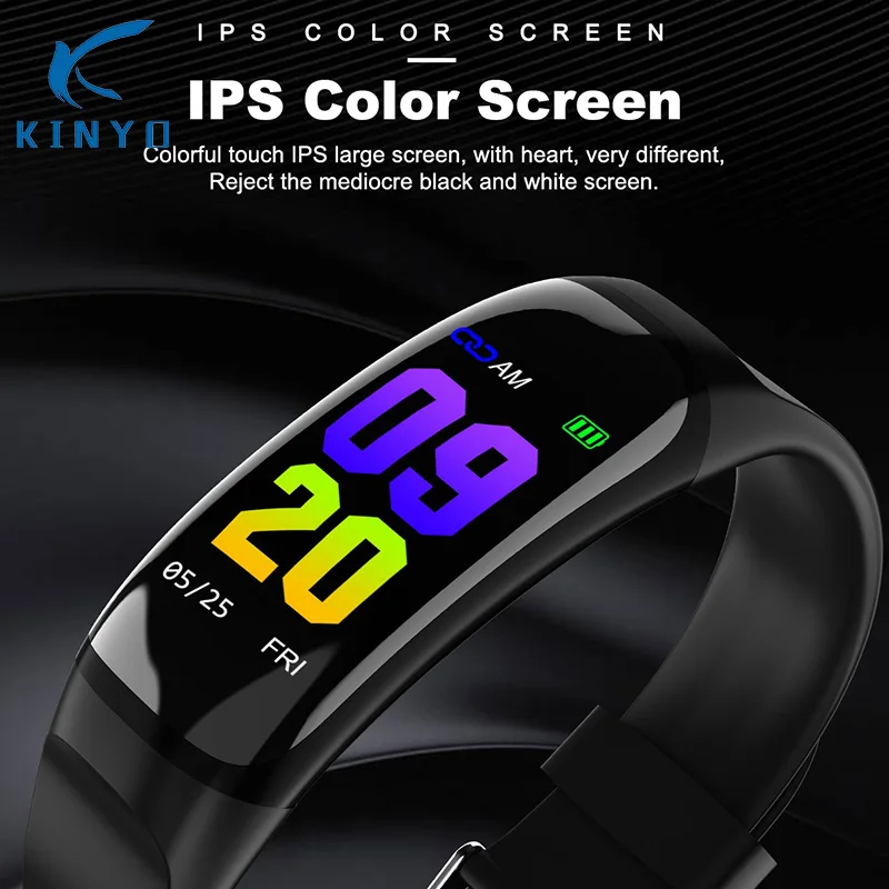 2018 0.96 inch Color Screen Heart Rate Monitoring Without Frame Smart Bracelet Sleep (Built-In Battery) pk miband | Электроника