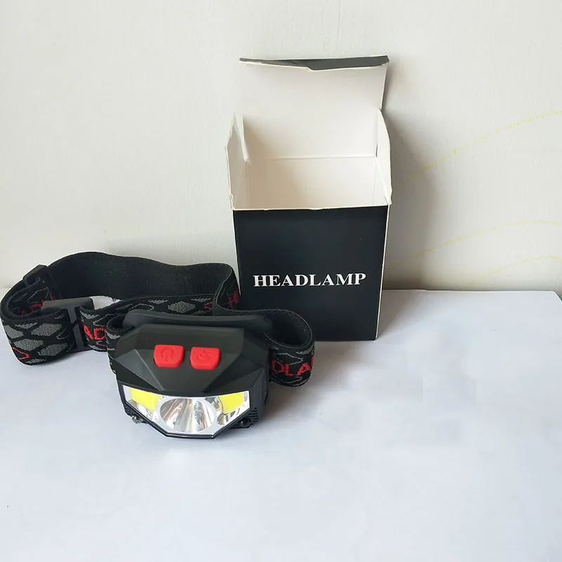 Hands-free светодиодный налобный фонарь с датчиком движения Головной фонарь светодиодный фонарь для фар встроенный аккумулятор Индуктивный с портативным в коробке - Испускаемый цвет: package A