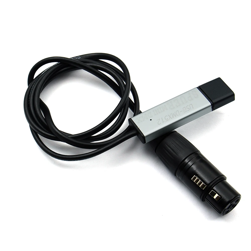 Светодиодный DMX512 компьютер ПК контроллер освещения сцены диммер USB к DMX адаптер