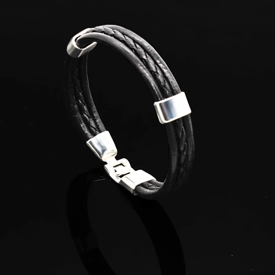 Кожаный многослойный Высококачественный Браслет из цинкового сплава с