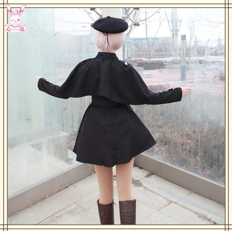 Cosplay Costume Mash Kyrielight/Matthew Kyrielight Cos Anime Fate/Grand Order Female Black Uniform Dress+cloak+belt+hat |