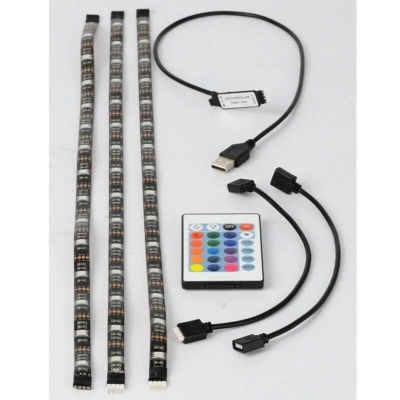 3pcs New USB LED strip 5050 RGBW RGBWW with Controller Flexible Strip BackLight for TV Background Bias Lighting Remote Control - Испускаемый цвет: 3pcs