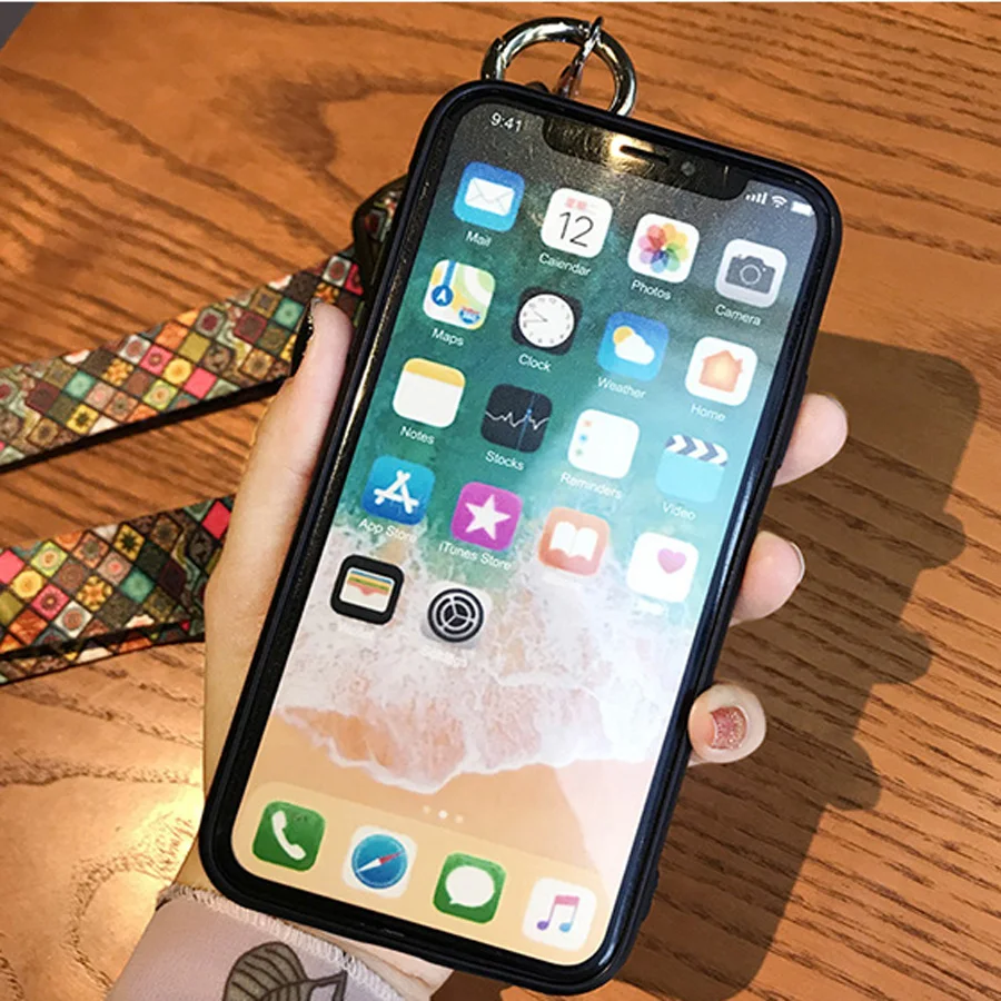 Чехол из ТПУ с ремешком Datura для iphone 12 11 pro xs max xr x 8 7 6 6s plus se чехол держателем
