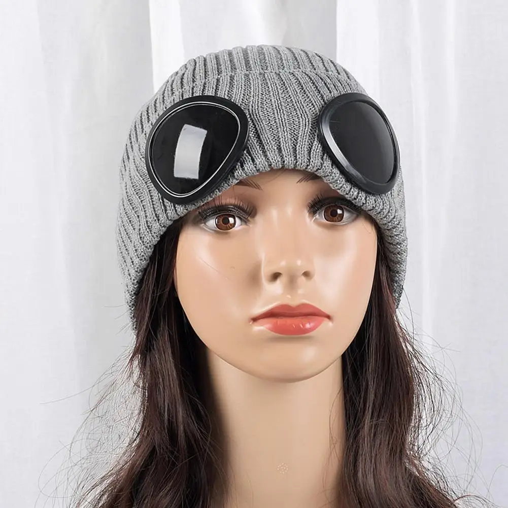 ZACOO Men/Women Knitted Cap With Glasses Ornaments Fashionable Warm Hat san0 | Аксессуары для одежды