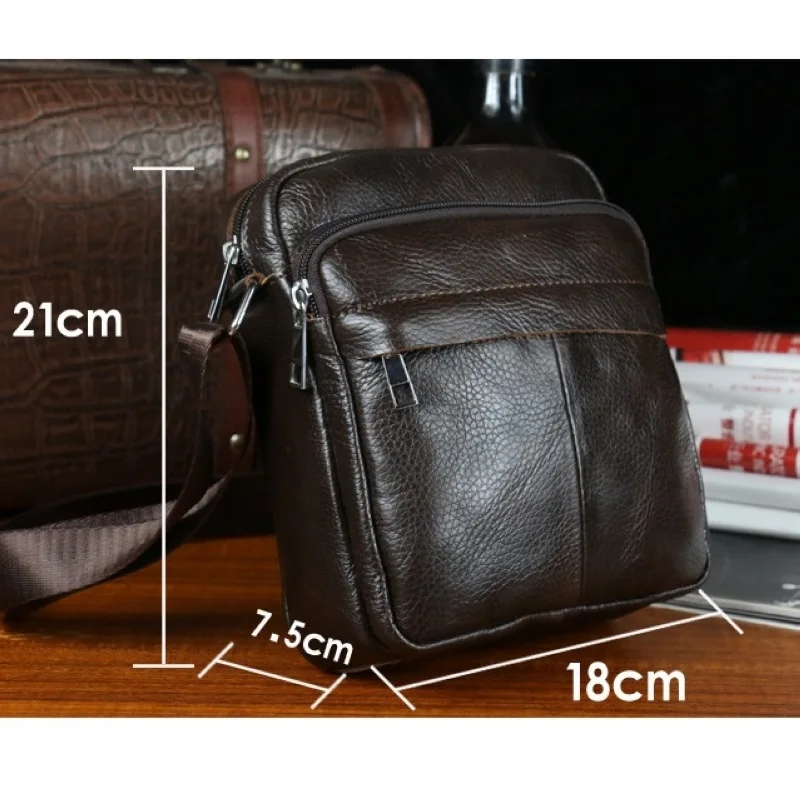 Новинка 2017 винтажная Мужская наплечная сумка-мессенджер из коровьей кожи модные