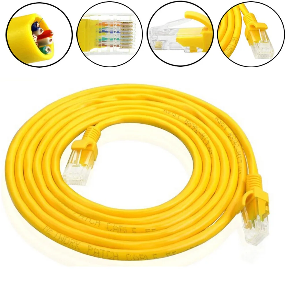 1 5 м желтый внешний сетевой Ethernet кабель CAT5e 100% медный usb sata переходная карта rj45