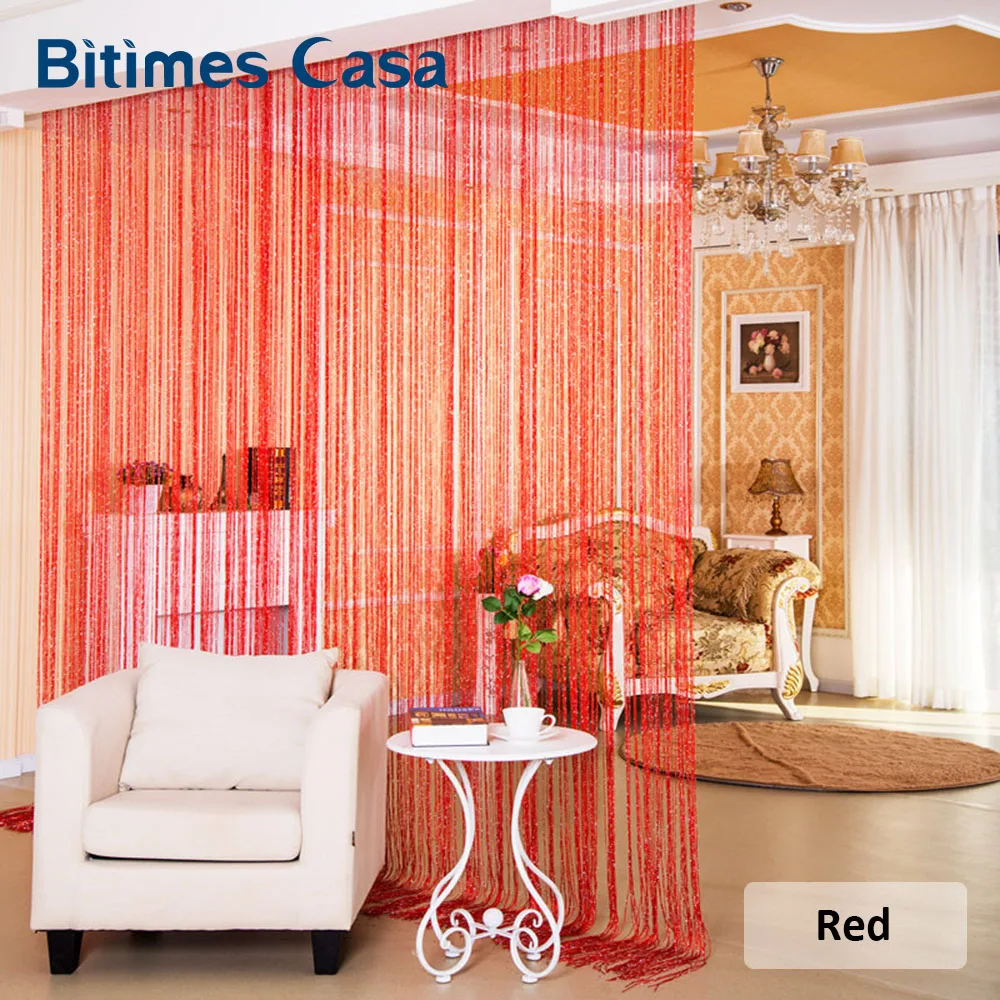 Модная Серебристая мишура занавеска с кисточками и блестящими блестками