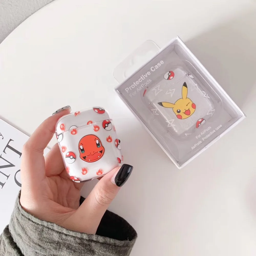 Милый покемон бикачу прозрачный жесткий корпус Bluetooth беспроводная гарнитура для