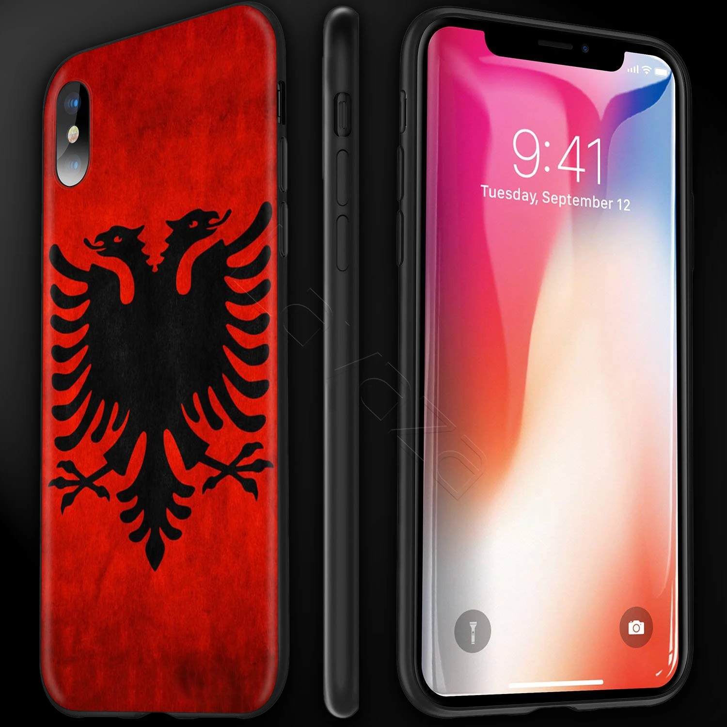 Чехол Lavaza в ретро-стиле «Аль-Флаг Албании» с изображением Орла для iPhone 11 Pro XS Max XR X 8 7 6 6S Plus 5 5S se