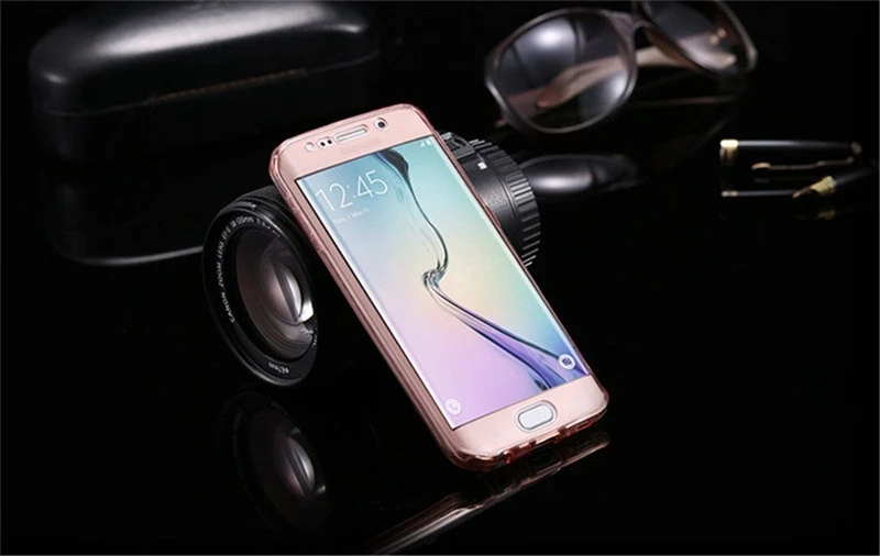 Ультратонкий 360 градусов полный корпус чехол для телефона для SAMSUNG GALAXY S6 S7 edge s8 s9 Note 3 4 5 8 двусторонний мягкий гелевый ТПУ чехол прозрачный