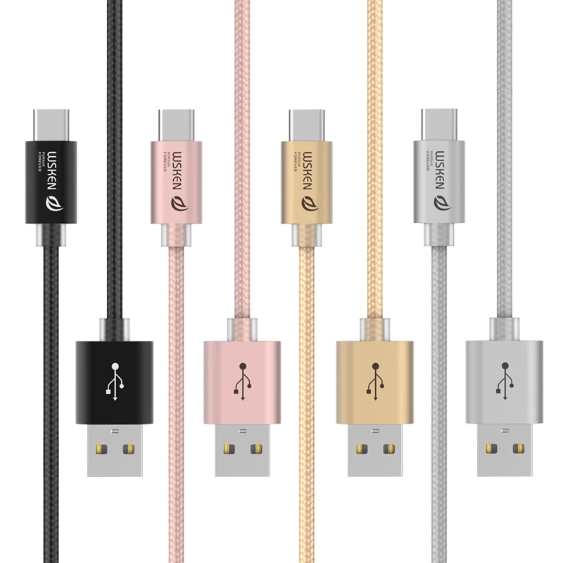 WSKEN usb type C 2 0 кабель для быстрой синхронизации и зарядки OnePlus Nexus 6P 5X ZUK Z1 Xiaomi 4c 5 Z9 Max