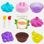 Конструктор сделай сам большого размера, кубики для торта на день рождения, свечи, мороженого, фруктов, детские игрушки, аксессуары, детали