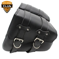 for harley sportster xl 883 1200 universal motorcycle pu leather saddle bags one pair blackbrown side tool bag luggage