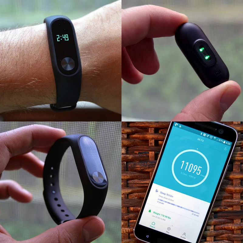 Xiao mi Группа 2 умный Браслет Водонепроницаемый IP67 браслет Smartband Band2 монитор