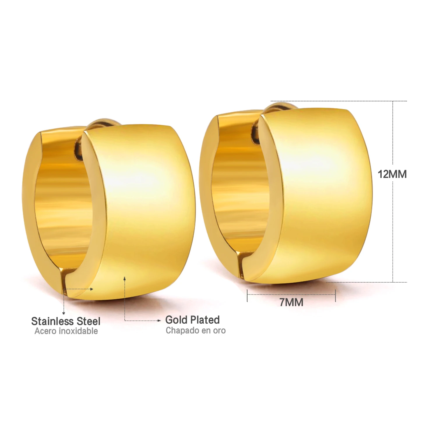 LUXUKISSKIDS 316L черные серьги кольца из нержавеющей стали 2020 модные ювелирные изделия