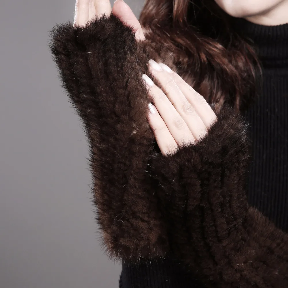 Зимние сапоги с мехом норки перчатки для женщин высокие реальные лучшее качество