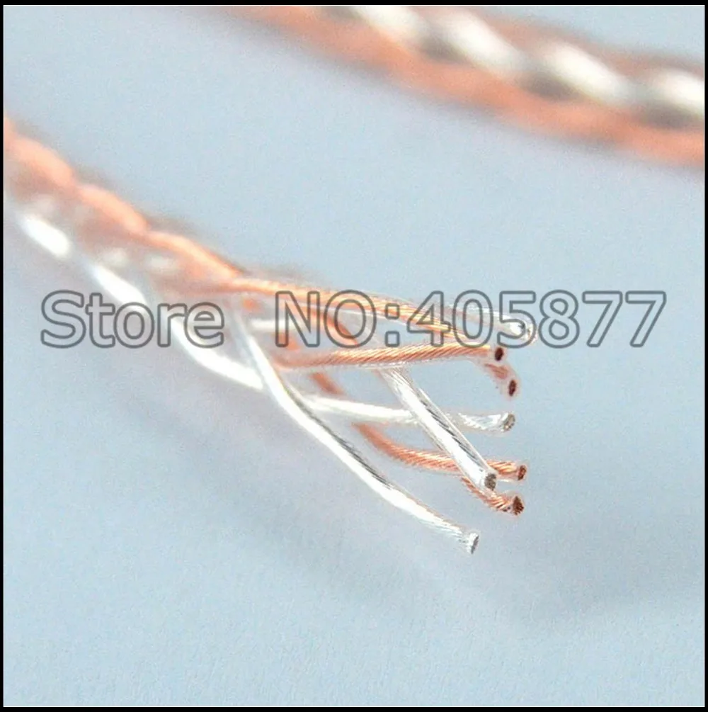 1 метр OCC 8 ядерный Чистый медный + посеребренный основной кабель для Hi Fi DIY