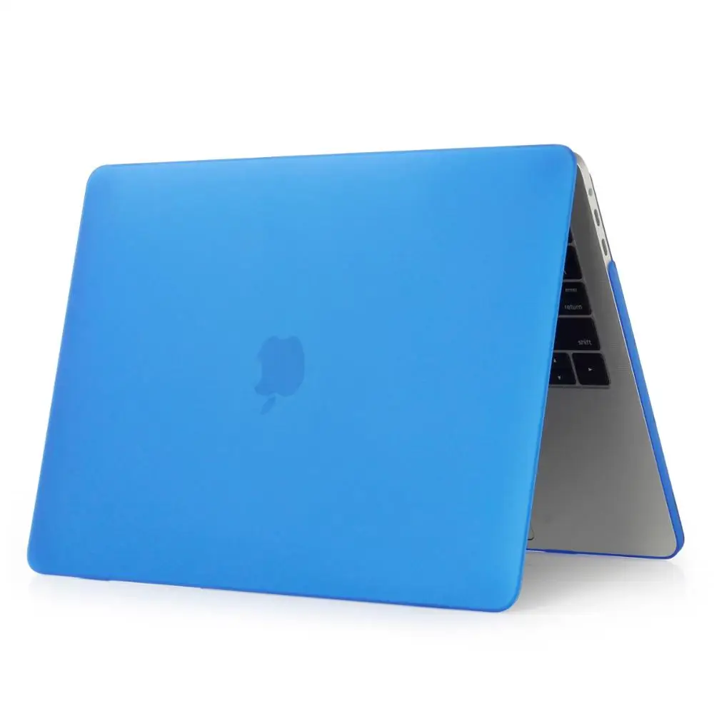 Матовый чехол для ноутбука Apple MacBook Pro retina Air 11 12 13 15 дюймов, для Mac Air 13 Чехол, Pro 13 15 чехол с сенсорной панелью - Цвет: Dark Blue-Matte