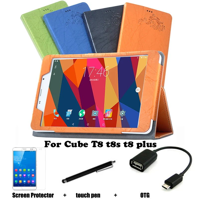 Магнитный кожаный чехол-подставка для Cube T8 T8S plus 8 дюймов раскладушка чехол