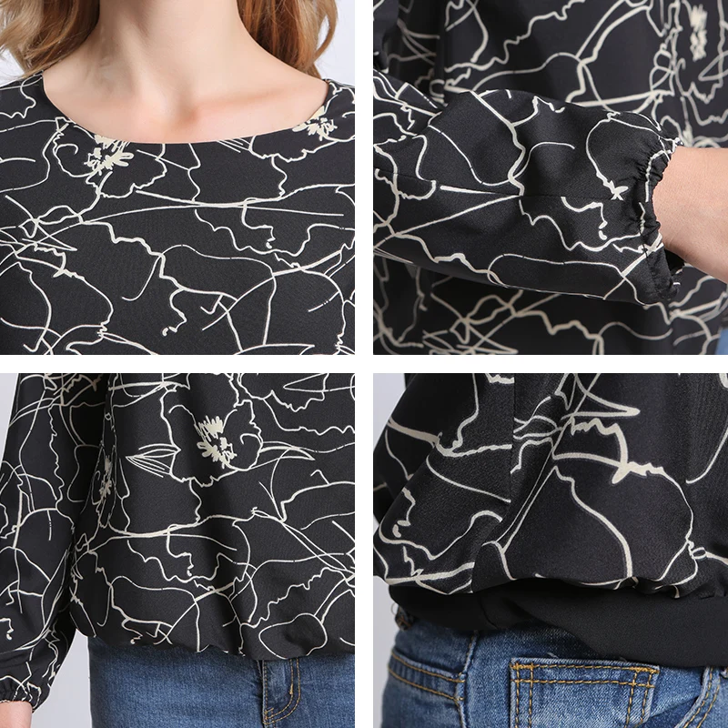 MS VASSA 2018 новый летний Для женщин блузки черный цветочные рубашки с круглым