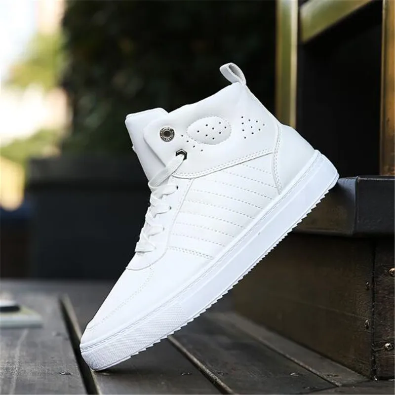 2017 Плюс Размер 39-44 Повседневная Обувь Высокий Верх пу Дышащий Воздуха Femme Для