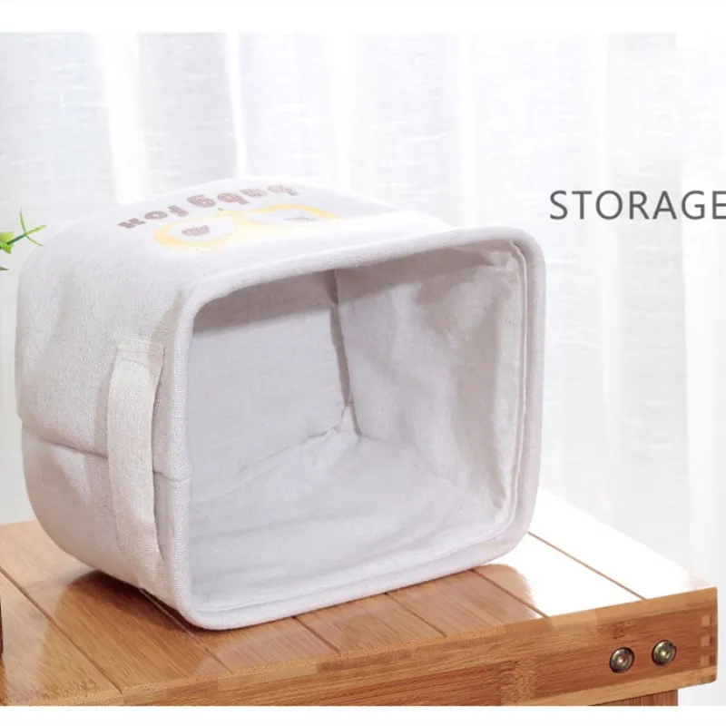 1 шт. корзина из хлопка и льна для хранения детских игрушек|Корзины хранения| |