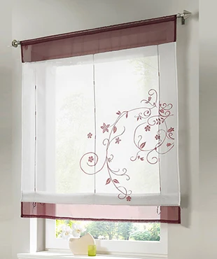 1pc curtain Вышитые римские короткие занавески s тюль для кухни отвесная занавеска для гостиной спальни Жалюзи На Окна cortinas dormitor - Цвет: 1pc curtain