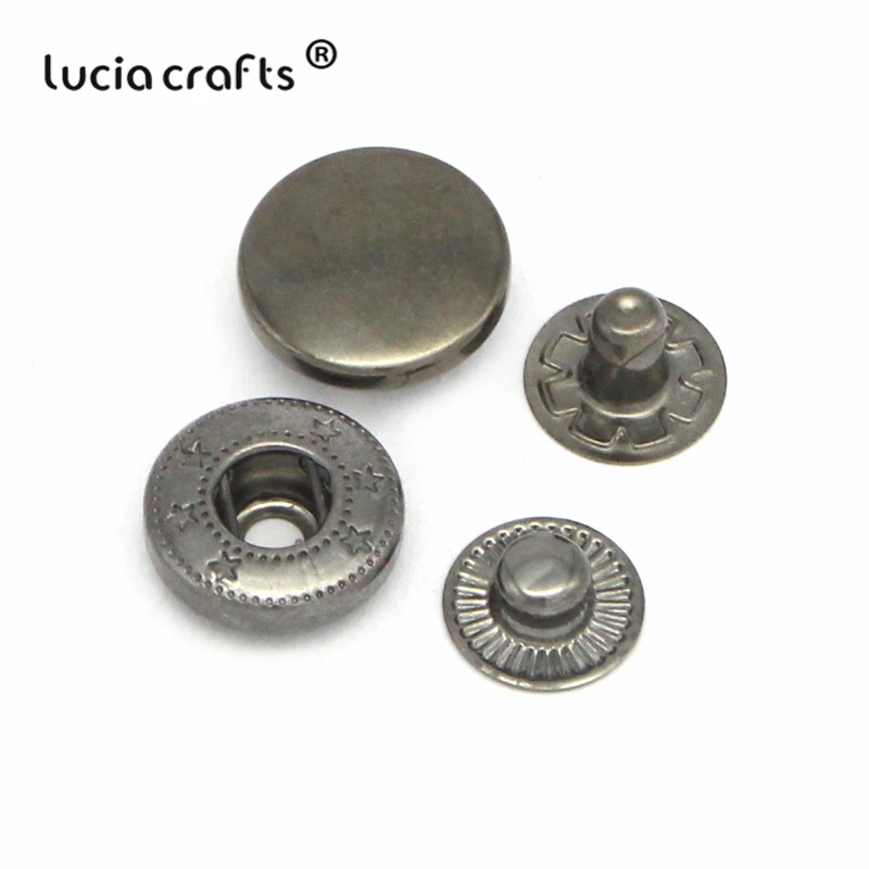 Распродажа! Lucia crafts 30 set/45 мм/10/12/15 мм металлический Пресс шпильки пришивания пуговиц застежки-кнопки пошив одежды «сделай сам» Аксессуары G0716