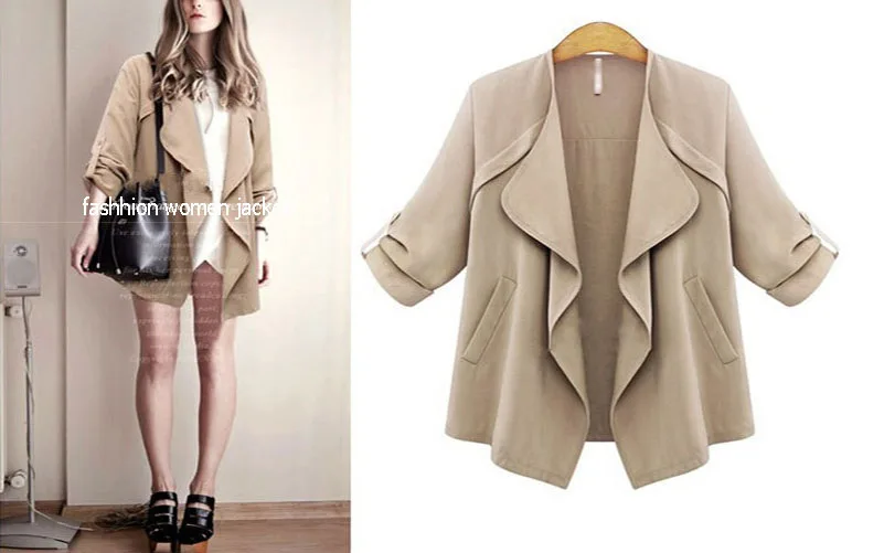 Новинка повседневная женская тонкая куртка с рукавом летучая мышь однотонная