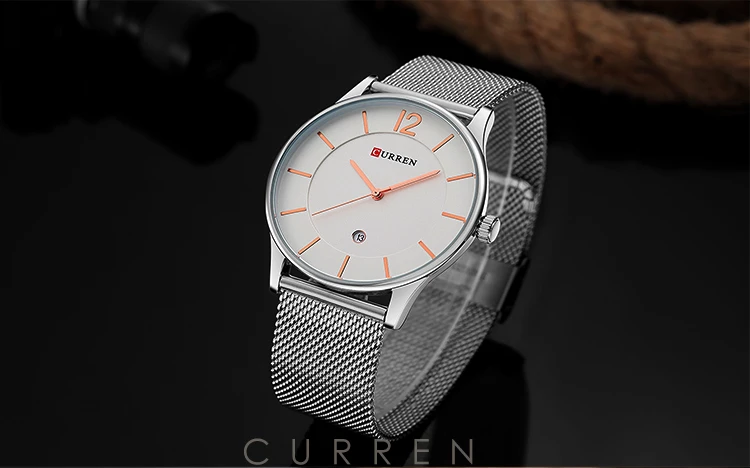 CURREN 8231 модные повседневные кварцевые часы для мужчин с полным календарем водонепроницаемые Роскошные Брендовые мужские часы