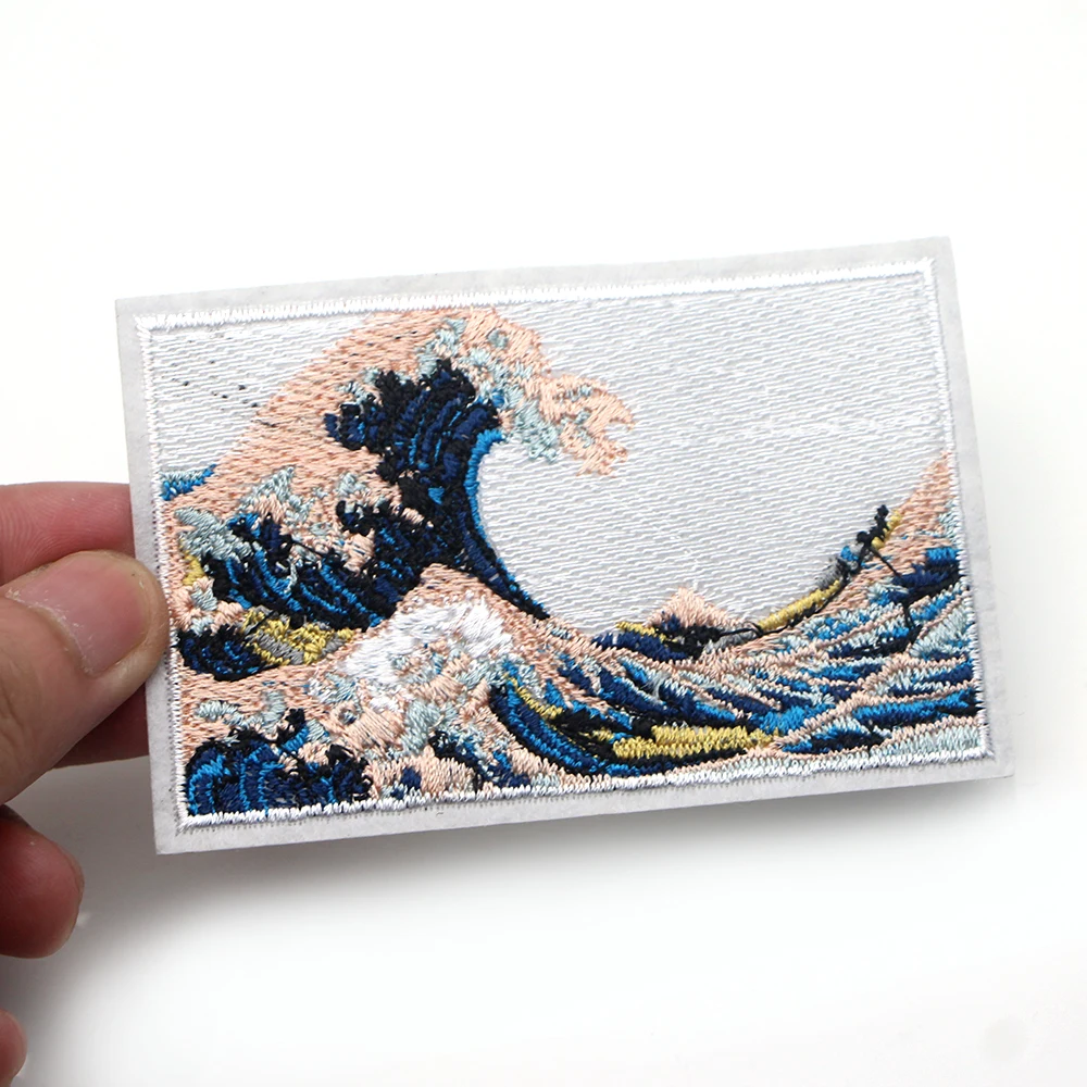 Нашивки с надписью The Great Wave off Kanagawa аксессуары сделай сам для джинсов сумок