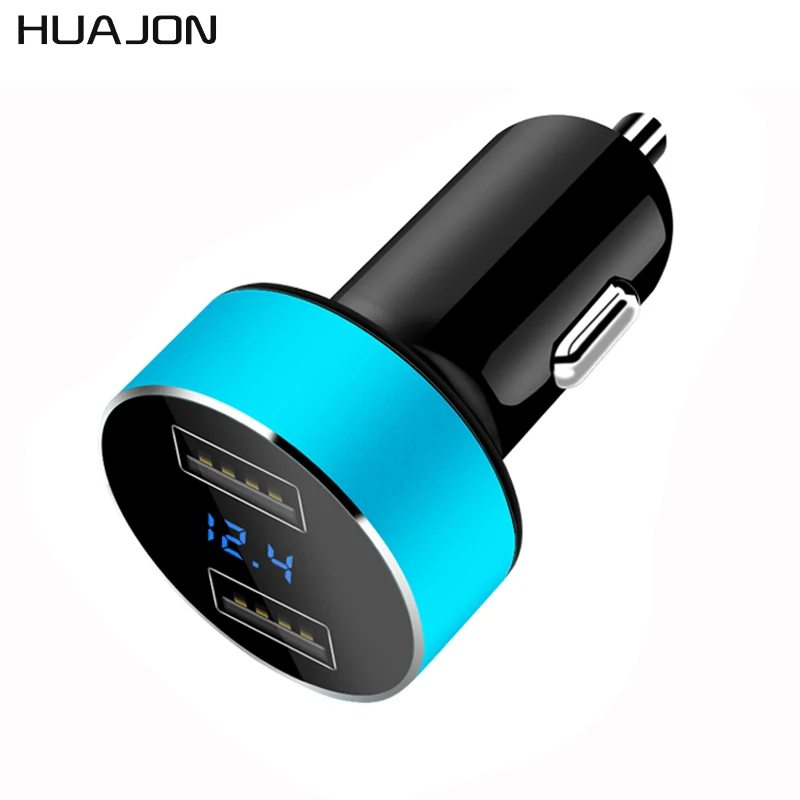 Dual USB Автомобильное Зарядное устройство цифровой светодиодный Дисплей 5 В 4.8A