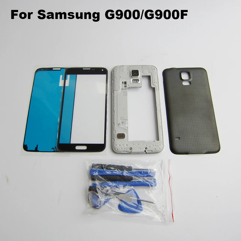 Запчасти для авто Samsung Galaxy S5 G900F/M/V/T/P Full Корпус чехол средняя рамка задняя крышка +