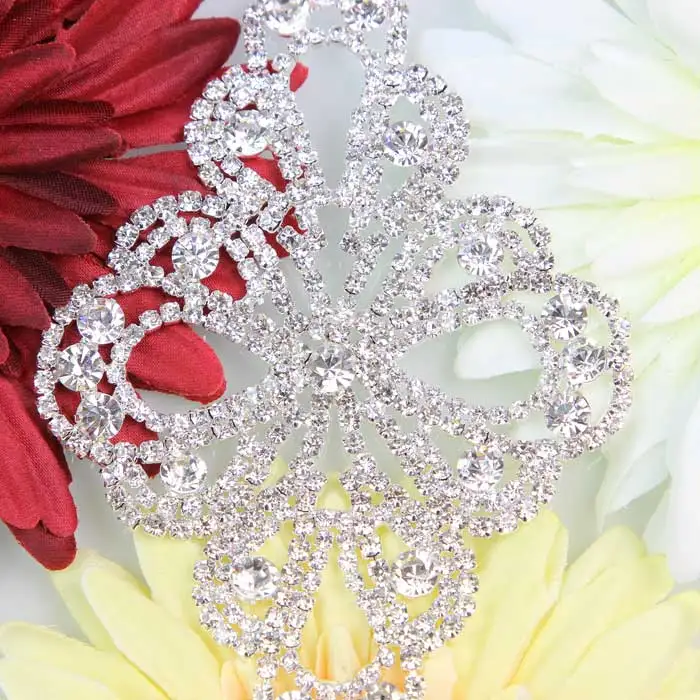 1 шт. серебряный пояс со стразами с аппликацией свадебное Пояс Аппликация горный