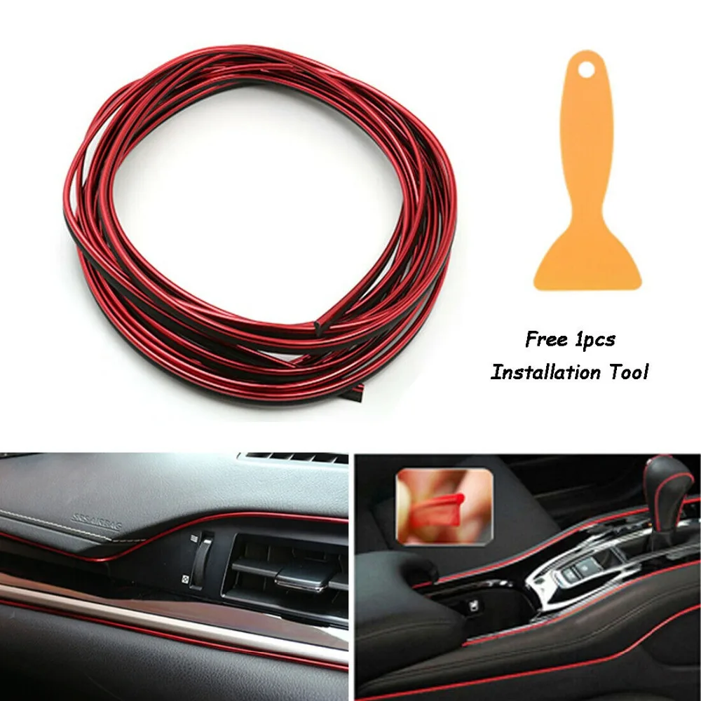 5 м Стайлинг интерьера автомобиля полоски литье Отделка приборной панели края