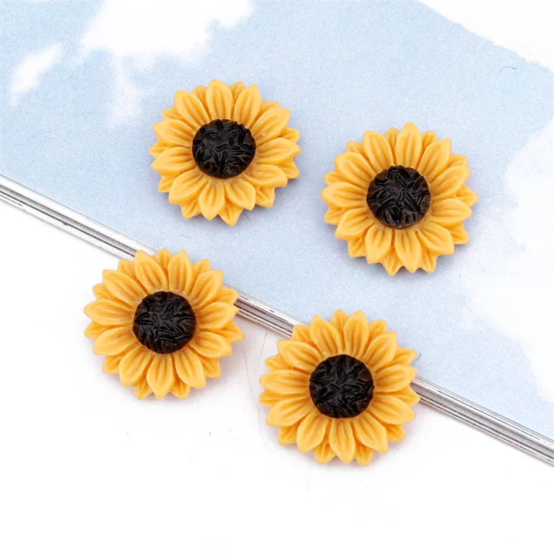 Имитация смолы ромашки 10 шт. кольцо нашивка брошь для рукоделия чехол телефона