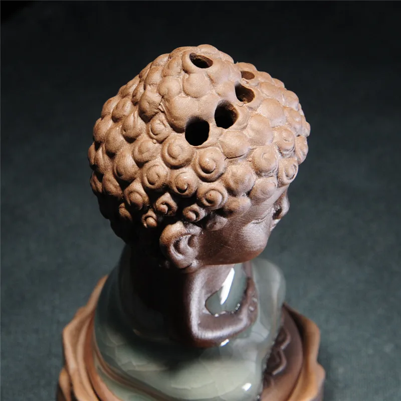 Керамическая курильница Будды фиолетовая для благовоний катушка башня пагода