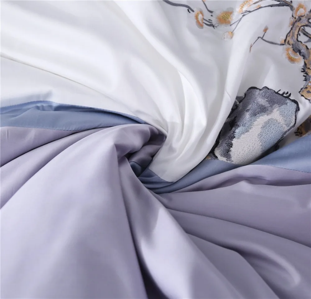 4 шт./6 шт. Комплект постельного белья из египетского хлопка с вышивкой|Комплекты