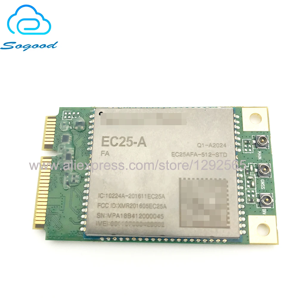 Quectel EC25-A EC25 мини-модуль Pcie B2/B4/B12 4G FDD-LTE CAT4 модуль для AT&ampT 100% новый и оригинальный |