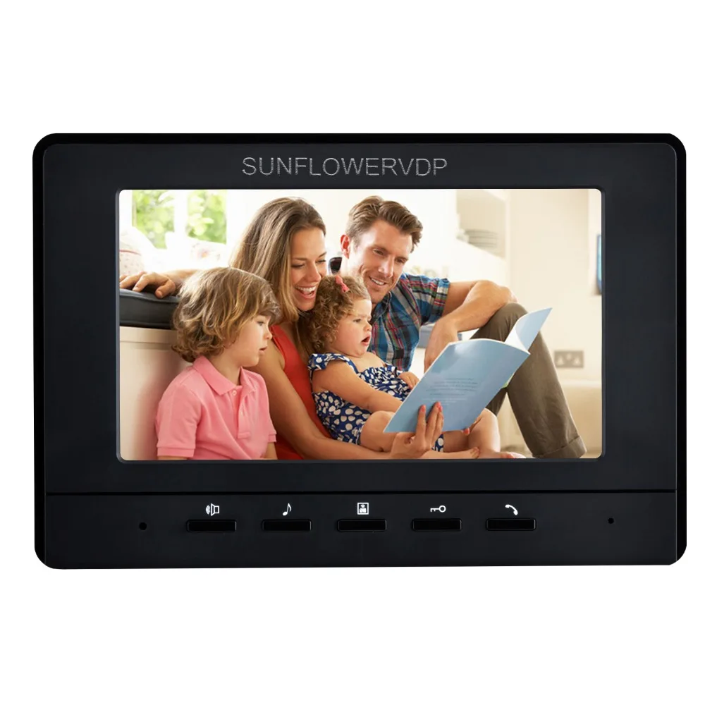 7 дюймов цветной монитор черный/белый видеодомофон система Rfid видео дверной