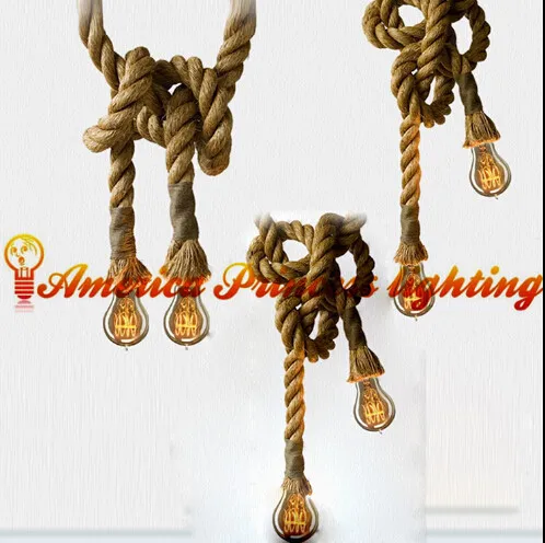 

Free shipping Personality rope Pendant Lights DIY creative craftsmanship, long 2.5M, E27, AC220-240V